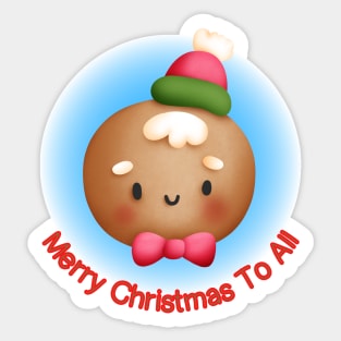 Cute Christmas Gingerbread Man Sticker